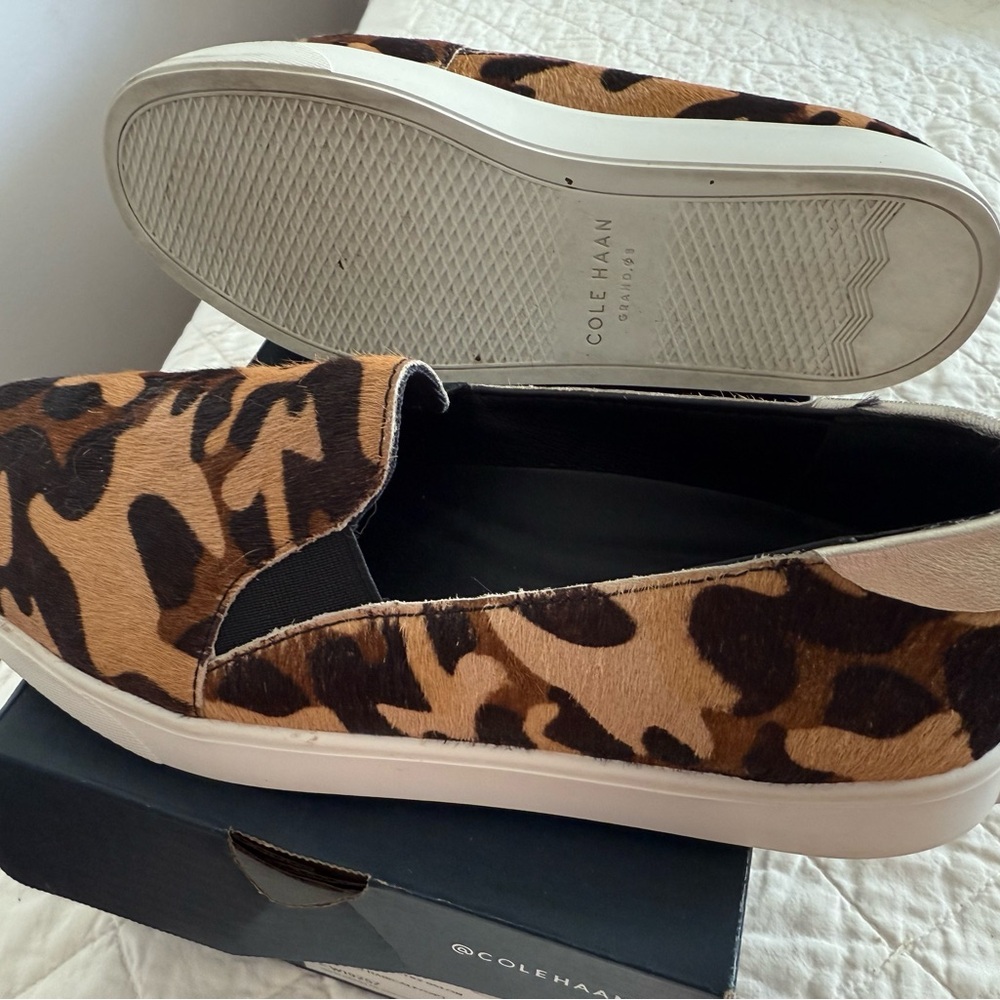 Cole Haan Women's Tan and Black Slip-On Sneakers - Picture 2 of 4